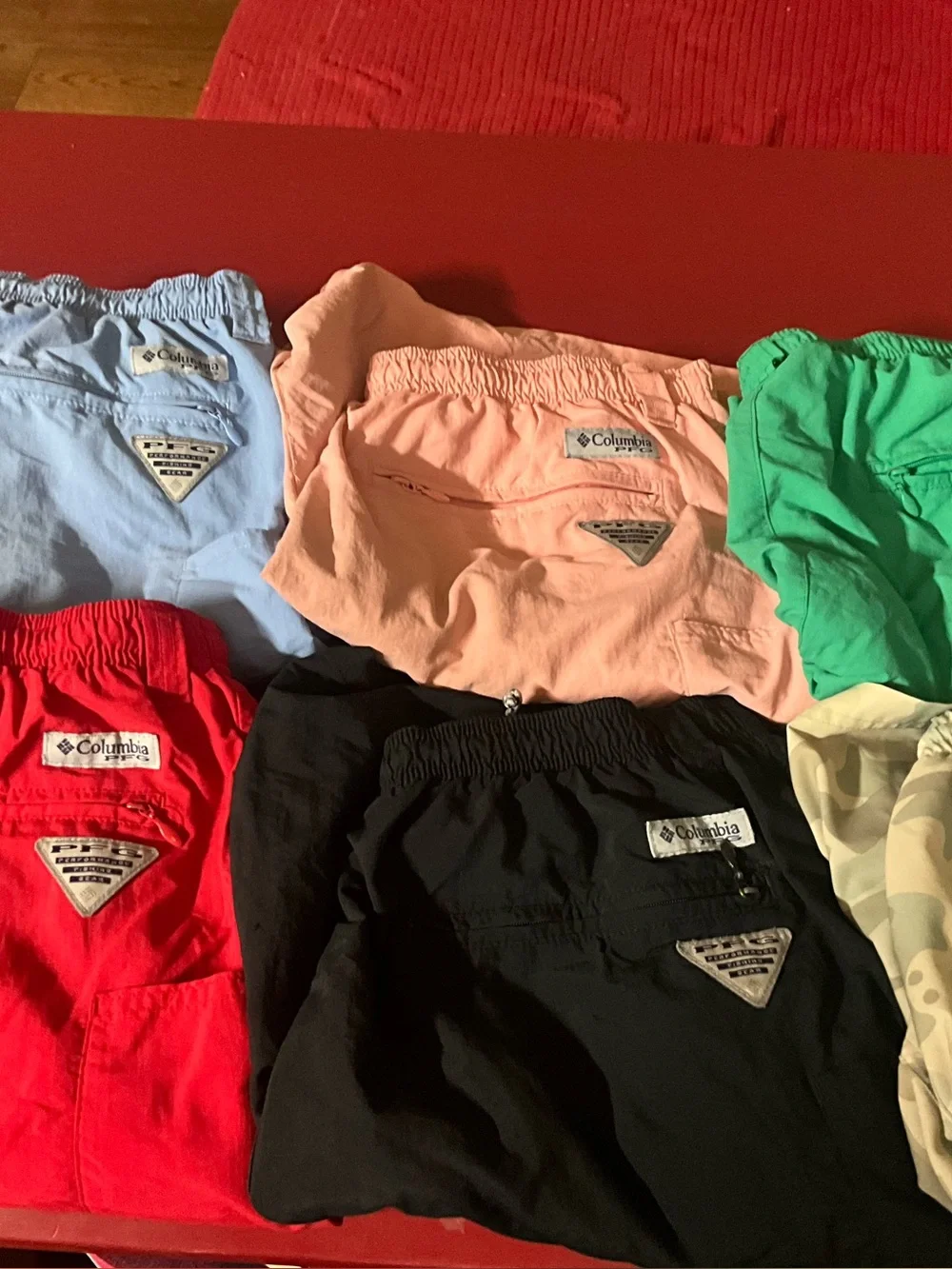 6 piece lot men’s large Columbia bathing suits - Picture 1 of 12